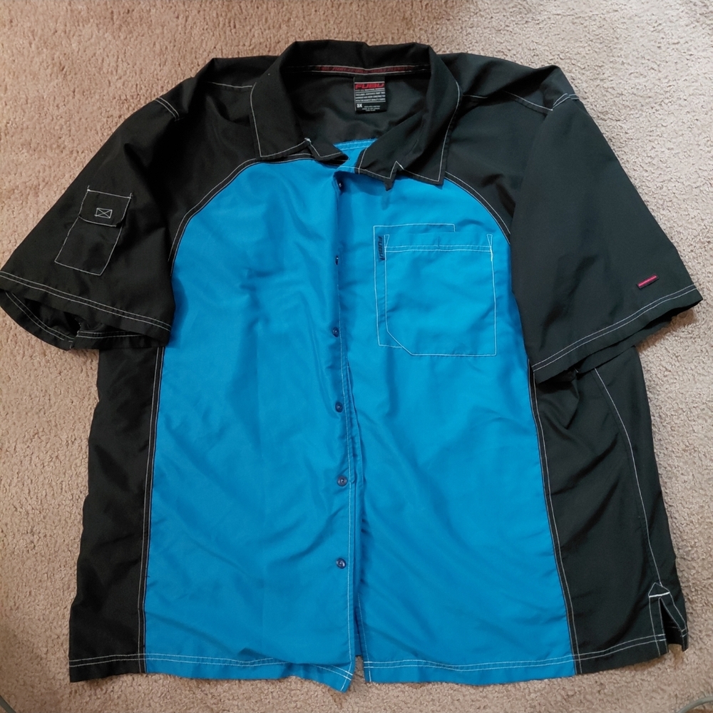FUBU Black and Pink Logo Jacket Vintage 90's Mens 3X